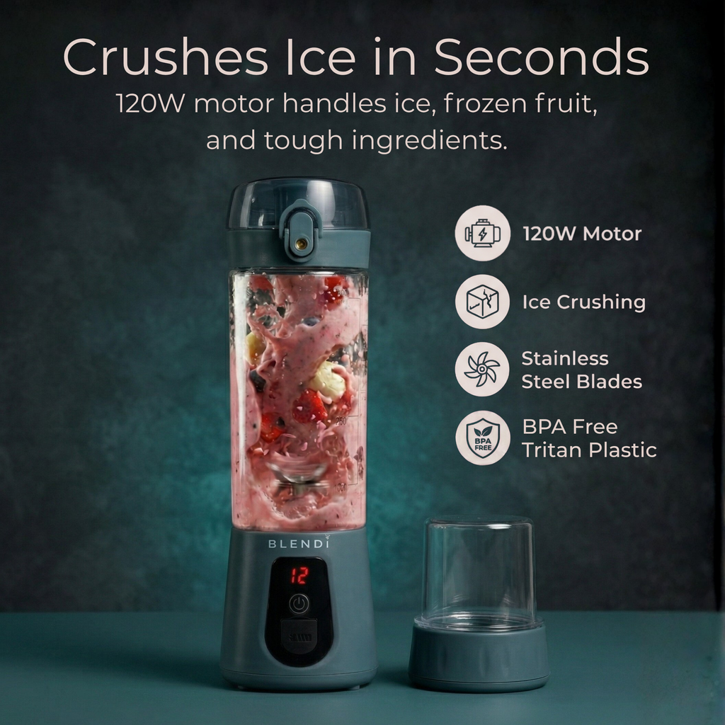 BLENDi Pro+ Portable Blender – 120W, 17oz, Crushes Ice, USB-C Rechargeable
