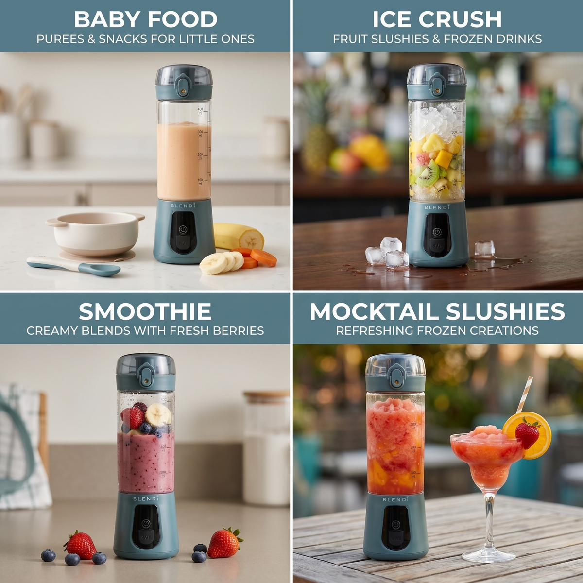 BLENDi Pro+ Portable Blender – 120W, 17oz, Crushes Ice, USB-C Rechargeable