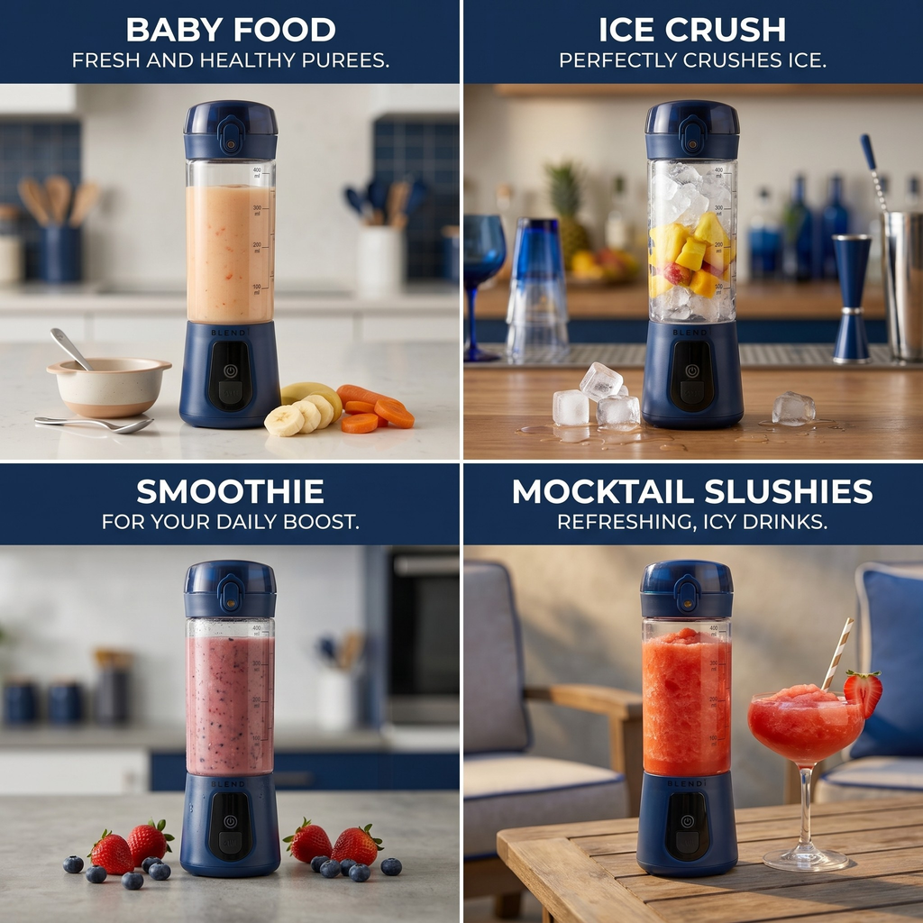 BLENDi Pro+ Portable Blender – 120W, 17oz, Crushes Ice, USB-C Rechargeable