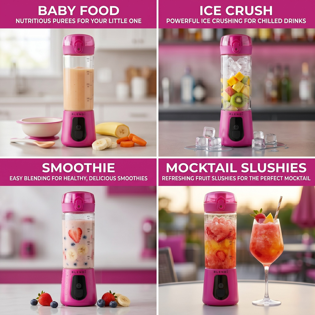 BLENDi Pro+ Portable Blender – 120W, 17oz, Crushes Ice, USB-C Rechargeable
